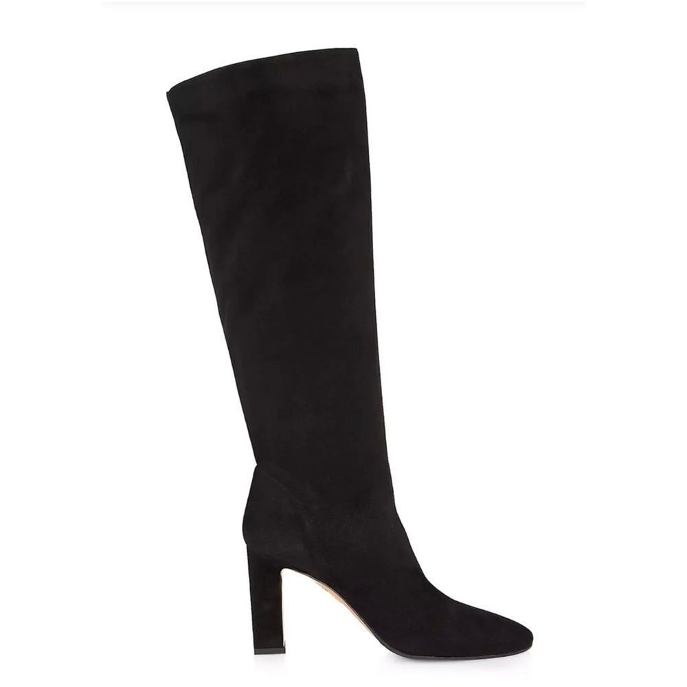 Aquazzura Manzoni Black Suede Leather Boots size 38